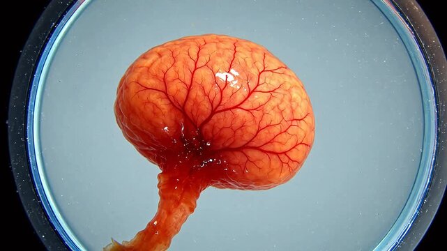 Microscopic view of placenta