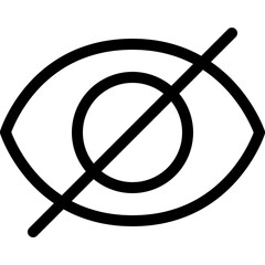 Invisible eye icon