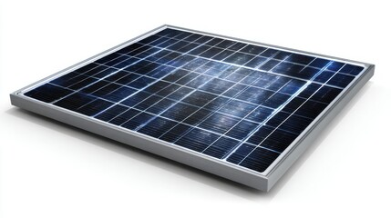 Close up of a solar panel on white background