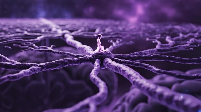 Exploring a Vast Network of Fibrous Structures in Deep Purple Tones