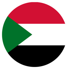 button flag of Sudan icon vector illustration sign 