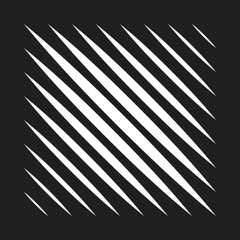 Abstract monochrome gradient poster background vector set. Modern cover template with black and white perspective geometric prism shape, halftone dot. Ideal design for social media, banner, ads.