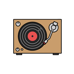 Fototapeta premium vector illustration of an old radio
