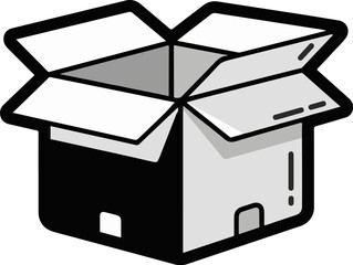 An open cardboard box, ready for packing or delivery