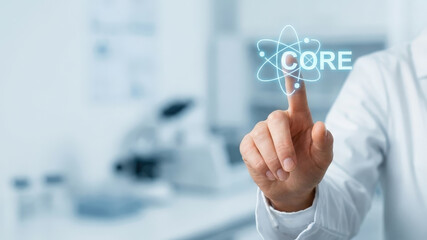 Technology innovation digital interface data core planning high level futuristic concept interface planning with high level digital core