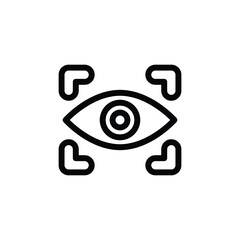 computer vision outline icon vector design good for web or mobile app