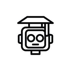 machine learning outline icon vector design good for web or mobile app