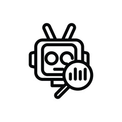 trading bot outline icon vector design good for web or mobile app