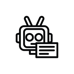 ai promt outline icon vector design good for web or mobile app