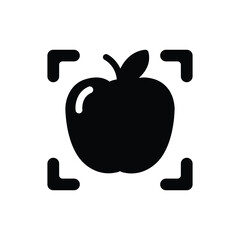 object recognition solid icon vector design good for web or mobile app