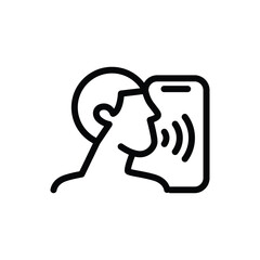 voice recognition outline icon vector design good for web or mobile app