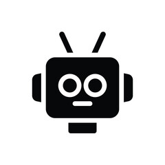 bot solid icon vector design good for web or mobile app
