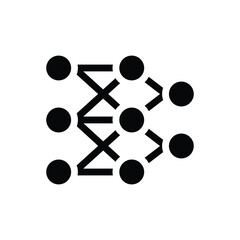 neural network solid icon vector design good for web or mobile app