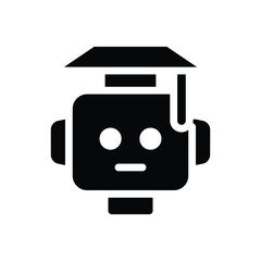 machine learning solid icon vector design good for web or mobile app