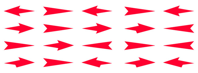 red arrow icon set pointing right