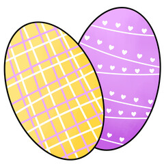 colorful easter egg on png background