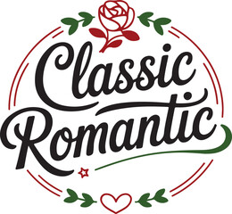 Classic Romantic Typography Emblem