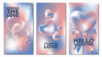 Happy Valentine's Day Vector Poster Background Social Media Post Banner.