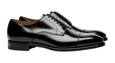 Elegant Black Leather Oxford Shoes for Men.