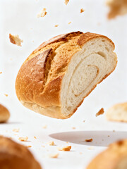 Bread Loaf Suspended in Mid Air