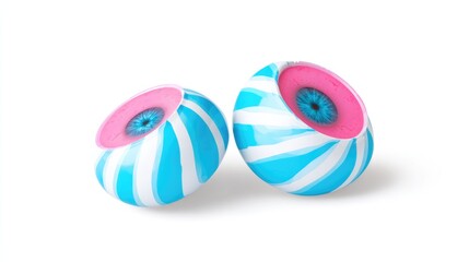 Fototapeta premium Two sliced eyeball candies