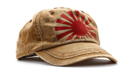 Vintage Cap with Rising Sun Design