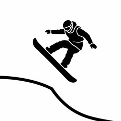 Snowboarder in mid air trick.