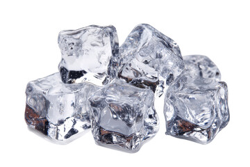 Pile of Clear Ice Cubes with Crushed Texture frozen water