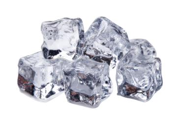 Pile of Clear Ice Cubes with Crushed Texture frozen water