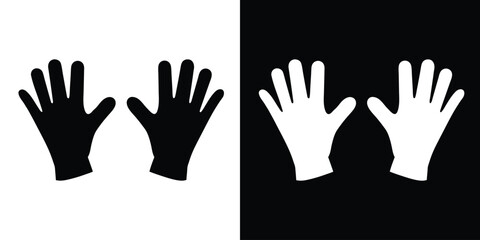 Obraz premium gloves silhouette vector, safety gloves vector icon