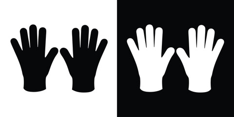 Obraz premium gloves silhouette vector, safety gloves vector icon