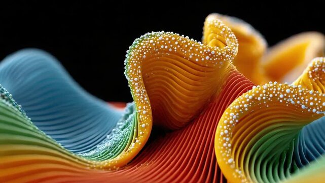 Colorful abstract macro: An up-close, vibrant display of colors and textures creates an mesmerizing and inviting visual that is sure to intrigue and inspire.