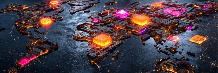 Global logistics and supply chain network visualization