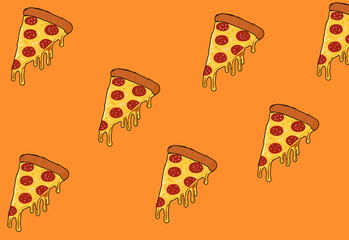 image of a slice of pizza as wallpaper