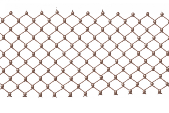 Copper atoms creating a microscopic metallic grid, symbolizing scientific research, advanced technology, and molecular design - Powered by Adobe