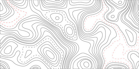 Topographic map. geographic line World map
 with elevation assignments. contour maps. Vector illustration.
