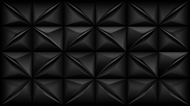 Black abstrack geometric background pattern texture minimal modern luxury design wall panel decoration 3d render surface