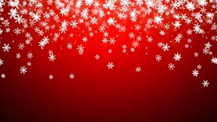 Festive christmas snowflakes on red background holiday decoration