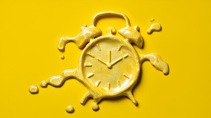 yellow clock melting