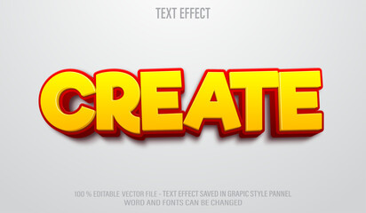 Create 3d editable text effect style