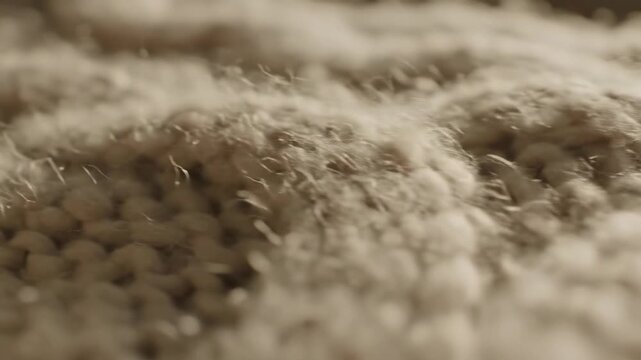 Cozy Knitted Texture: An up-close view of a meticulously knitted textile, revealing intricate patterns and soft, inviting textures. Capturing the essence of comfort and craftmanship.