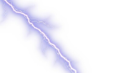 Purple Lightning Bolt Streak on White Background electricity energy