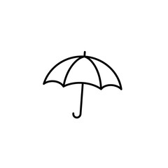 Fototapeta premium Simple Outline Umbrella Icon Vector for Rain Protection