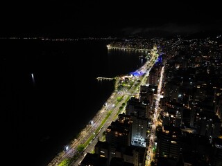 Imagens Aereas Reveillon Florian&oacute;polis - Ponte Hercilio Luz - Noite