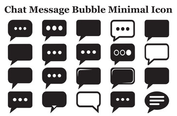 Chat Message Bubble Minimal Icon Bundle