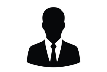 Businessman silhouette isolated on white background, Vector, illustration