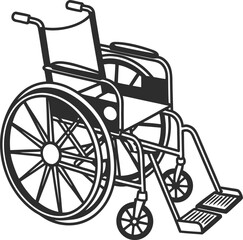 Fototapeta premium wheelchair isolated on white