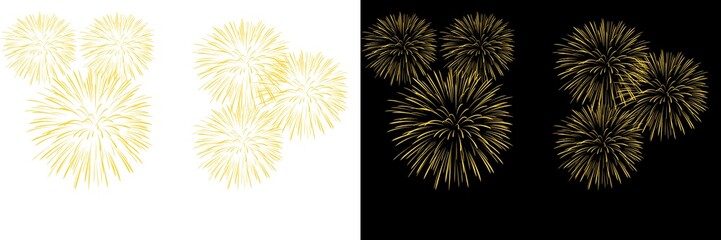 Fireworks - New year fireworks vector illustration of an abstract background