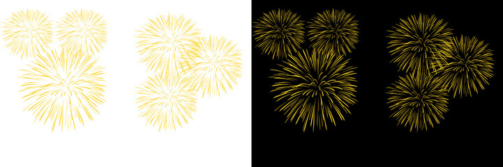 Fireworks. New year fireworks vector illustration of an abstract background