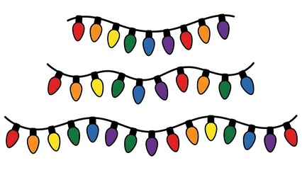 Rainbow Colored Christmas Lights Strings string lights